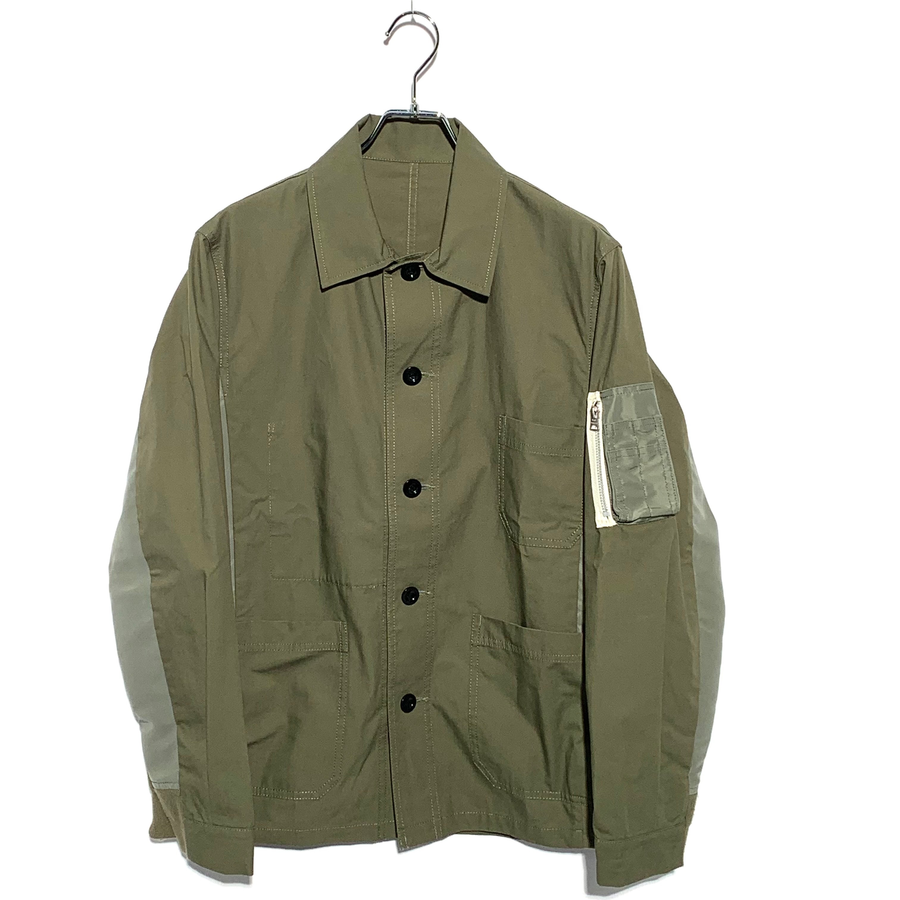 sacai Cotton Nylon Oxford Jacket "Khaki"