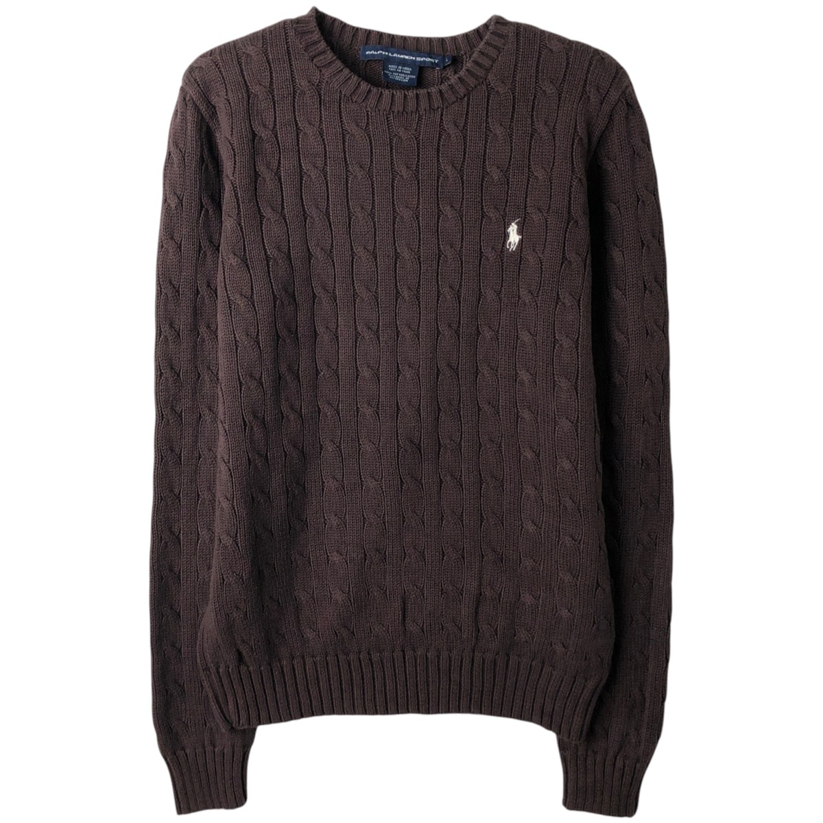 古着 ラルフローレン Ralph Lauren RALPH LAUREN SPORT ケーブル編み コットンニットセーター レディースL相当/eaa626292