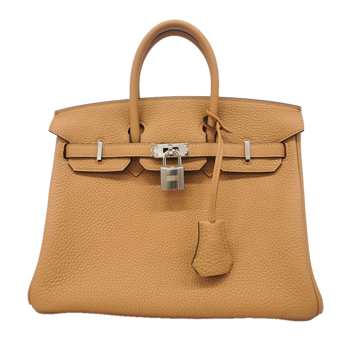 ★SALE【6kb0845-g】エルメス ハンドバッグ バーキン25 トゴ チャイ シルバー金具 U刻印【中古】レディース