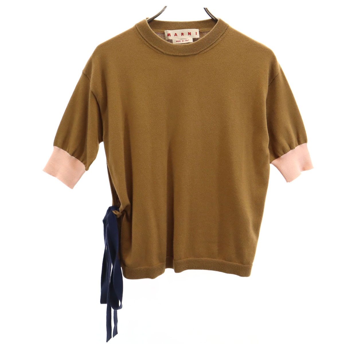 MARNI マルニ イタリア製 5分袖 ニット 38 ブラウン