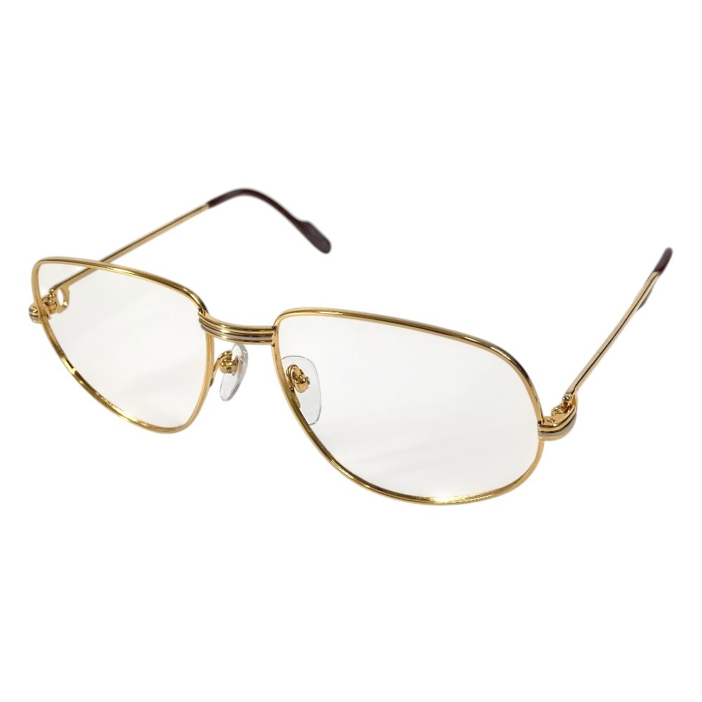 カルティエ CARTIER ロゴ トリニティ めがね メガネ アイウェア 眼鏡 眼鏡 メタル ゴールド