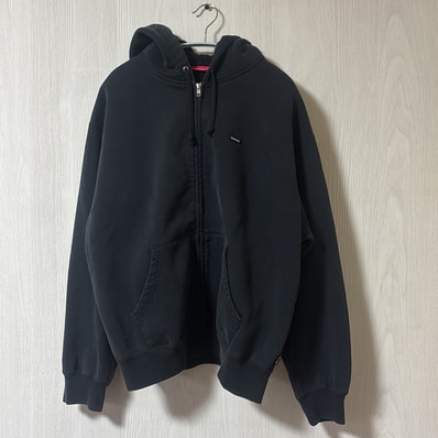 Supreme Small Box Zip Up Hooded Sweatshirt "Black"