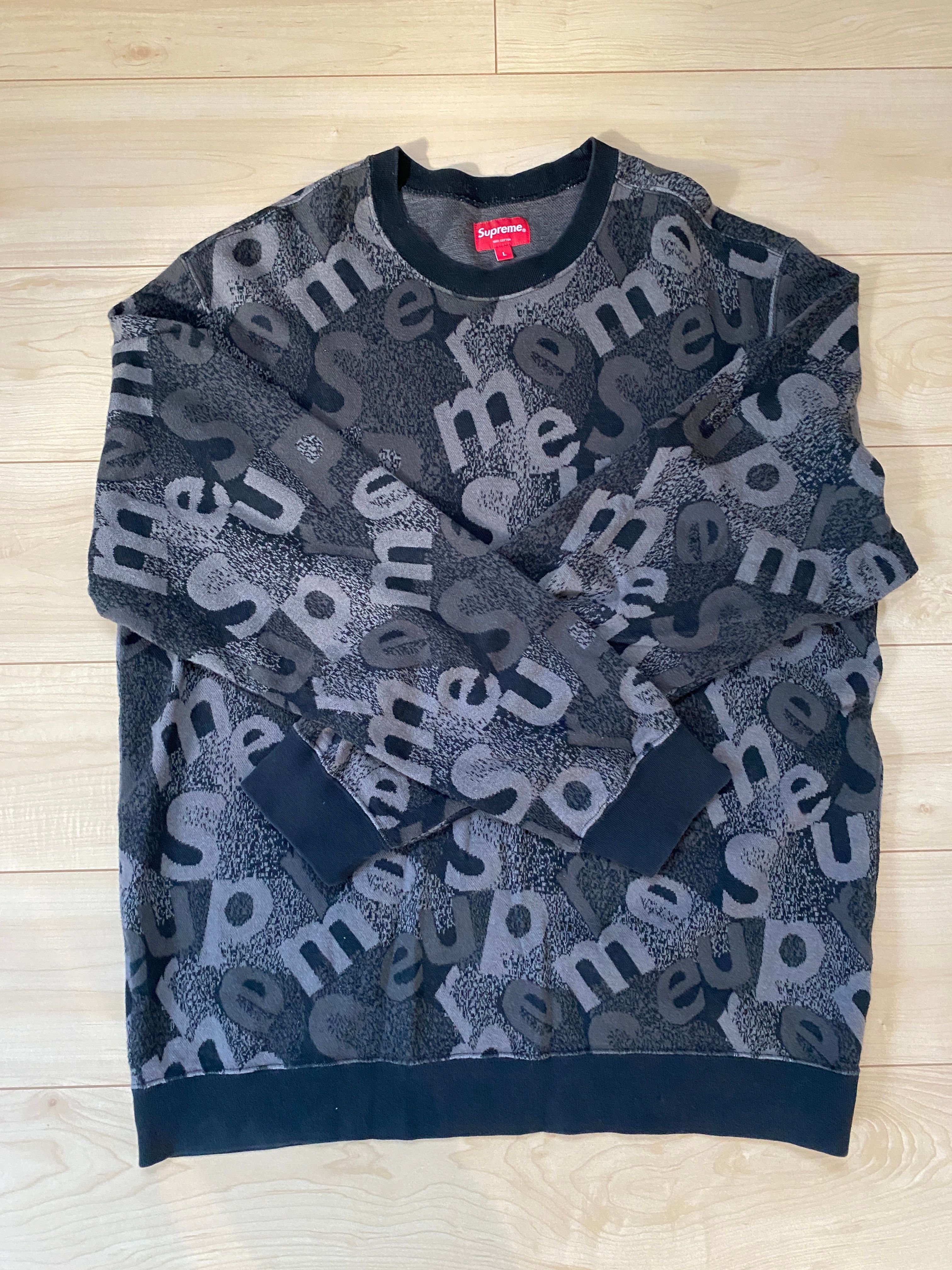 Supreme Scatter Text Crewneck "Black"