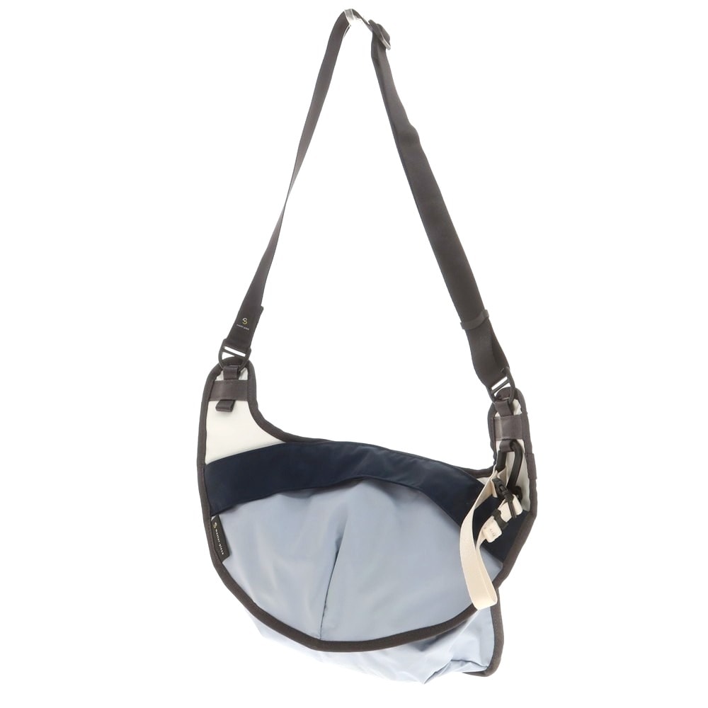 【中古】マスターピース MASTER PIECE ナイロン ショルダーバッグ アイスブルーxネイビー【W38xH22.5xD7.5】【メンズ】