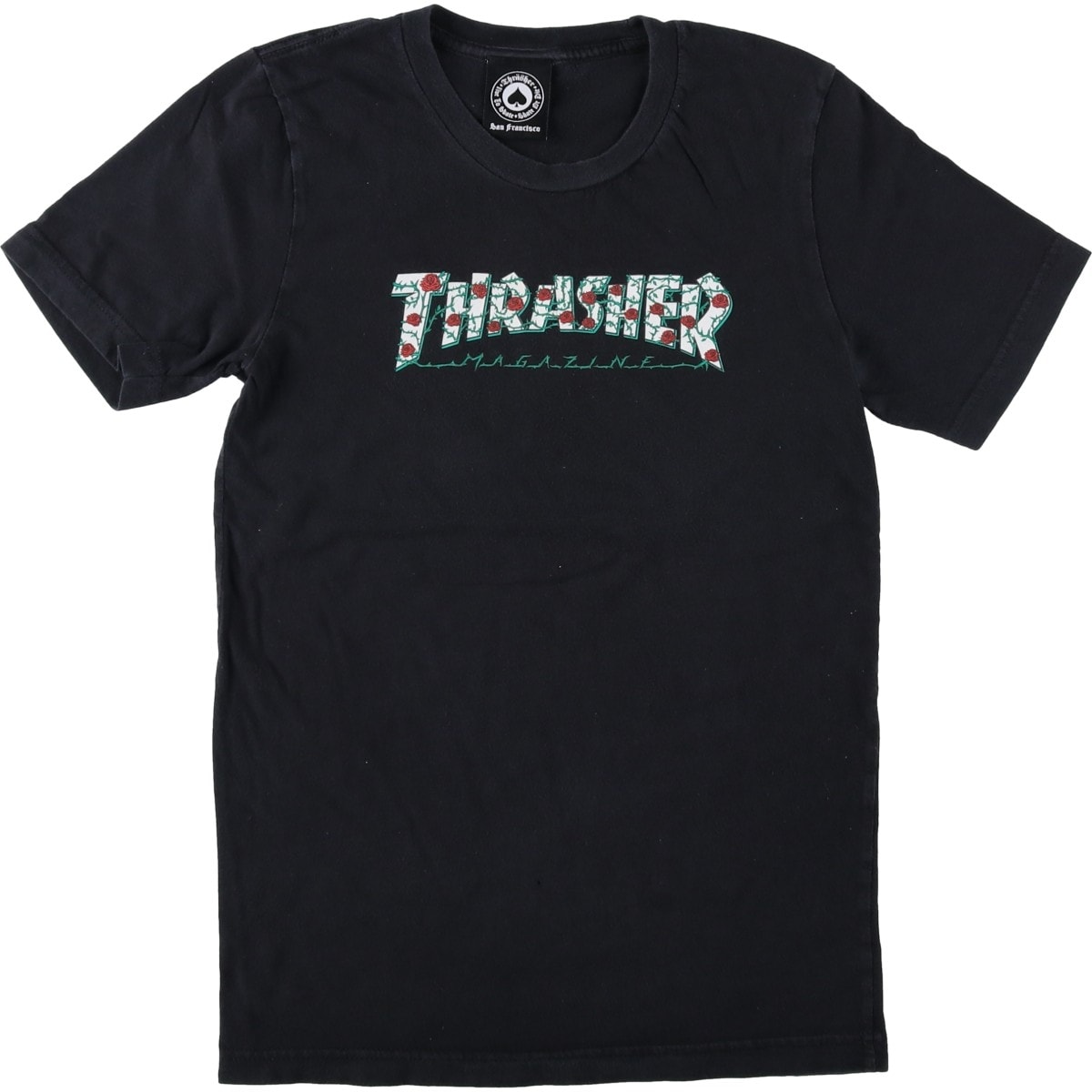 古着 スラッシャー THRASHER 花柄 サーフ スケートTシャツ レディースXS相当/eaa620368
