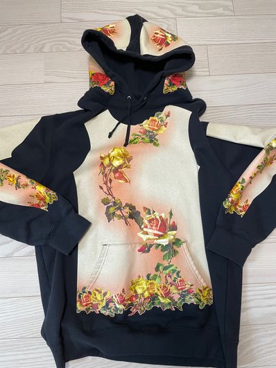 Supreme / Jean Paul Gaultier® Floral Print Hooded Sweatshirt "Black"