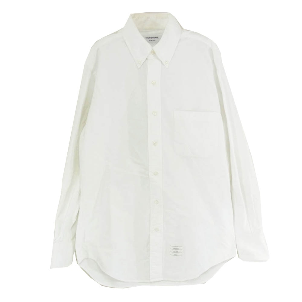 THOM BROWNE トムブラウン 長袖シャツ 01113A4002 オックスフォード 長袖 ボタンダウン シャツ ホワイト系 2【中古】