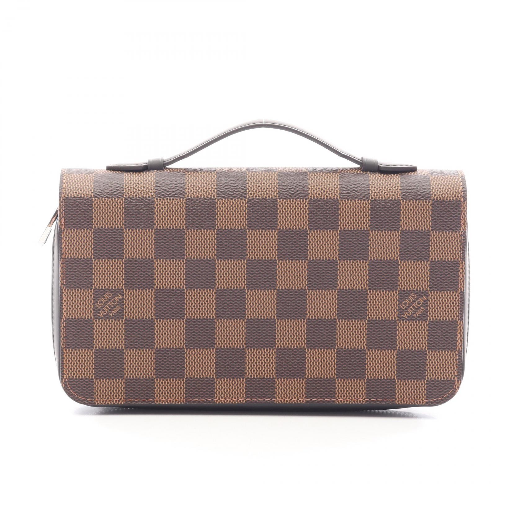 ルイ・ヴィトン LOUIS VUITTON ジッピーXL ダミエエベヌ トラベルケース ラウンド長財布 財布 レザー PVC メンズ ブラウン系 N63284 【中古】