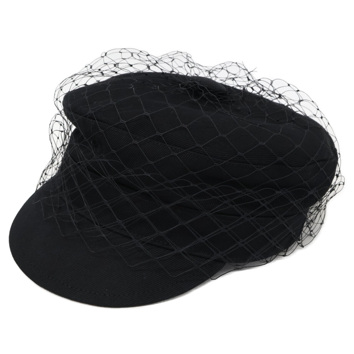 ディオール 【美品】86ATY920G130 ARTY ベール付 コットン キャスケット 57