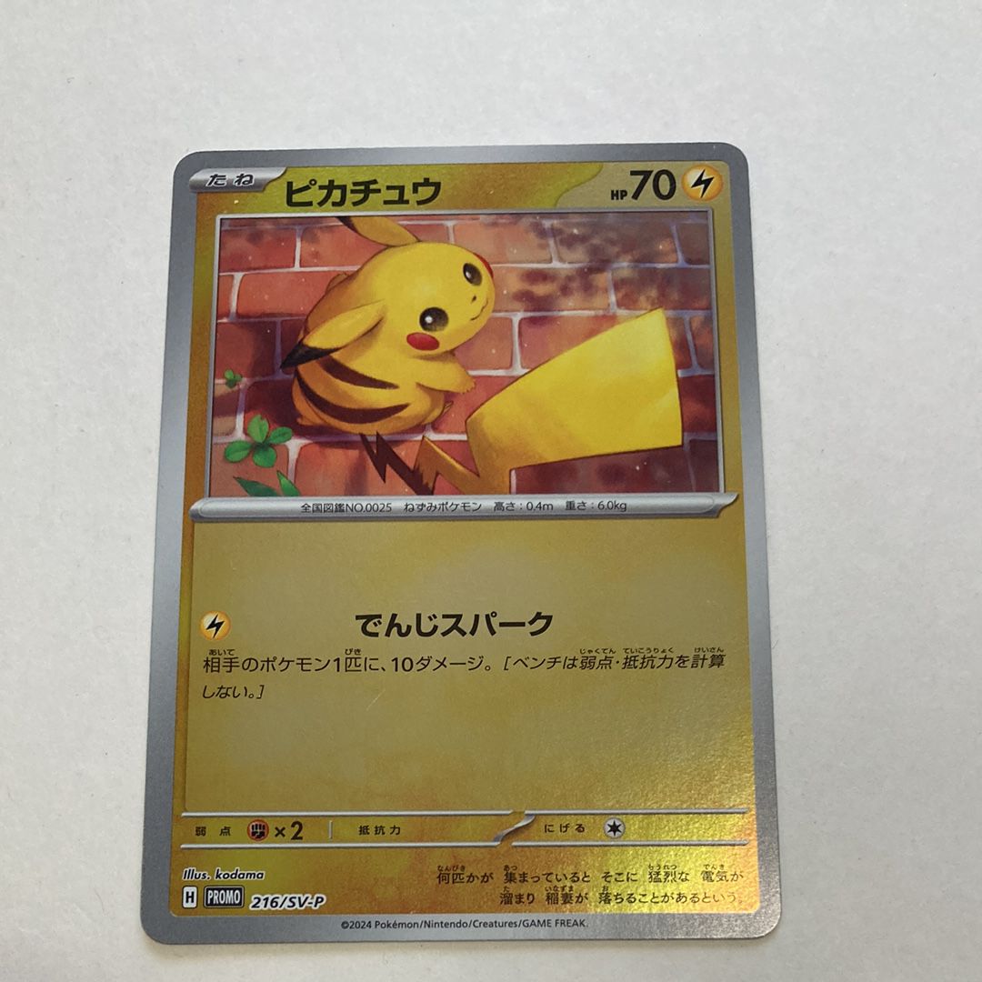 ピカチュウ P [SV-P 216](プロモカードパック「ポケカの夏がキタ!プロモカードGetキャンペーン!」)