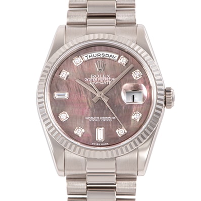 ROLEX ロレックス デイデイト 118239NCA D番 ブラックシェル K18WG【中古】