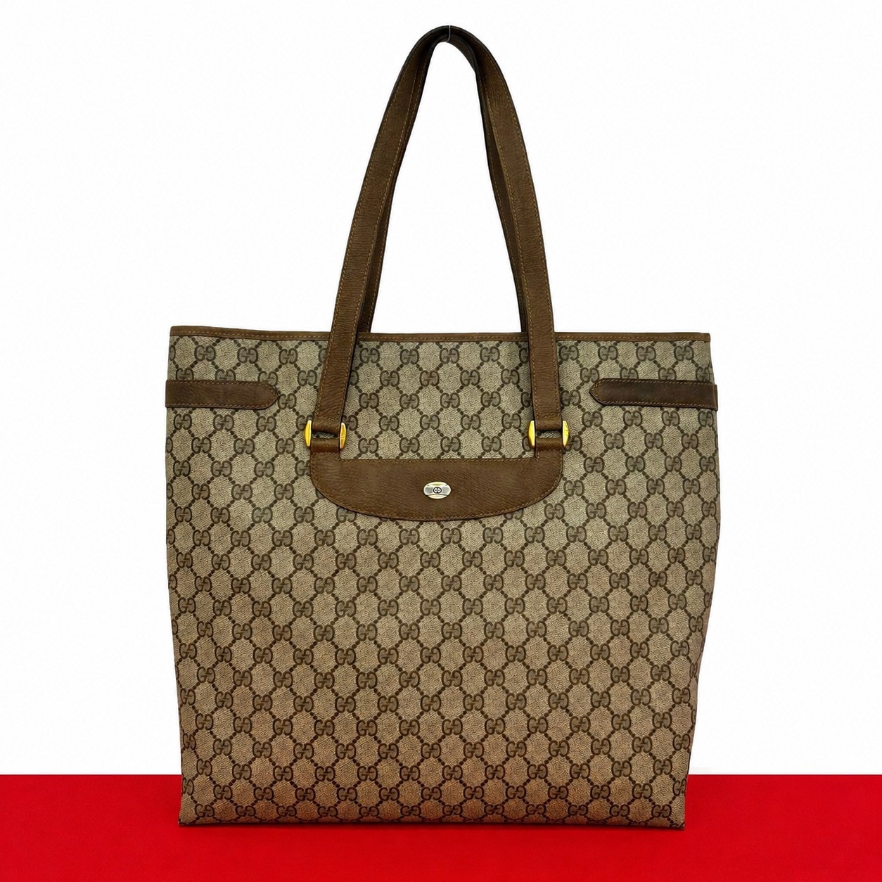 B (目立った傷や汚れなし)】GUCCI グッチ GG ロゴ 金具 PVC レザー