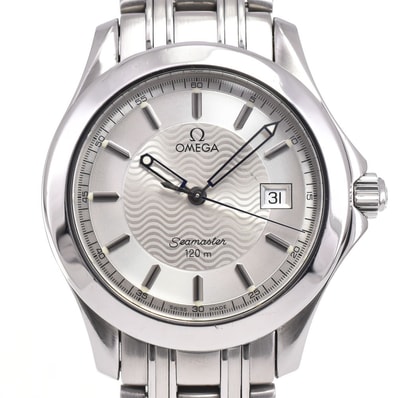 オメガ OMEGA 2511.31 シーマスター 120M デイト シルバー クォーツ メンズ 良品 腕時計 G#147479