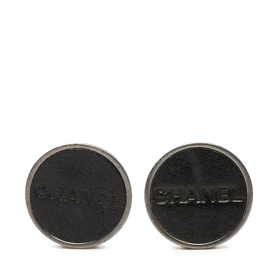 シャネル ラウンド イヤリング 00A刻印 シルバー レザー メタル レディース CHANEL 【中古】