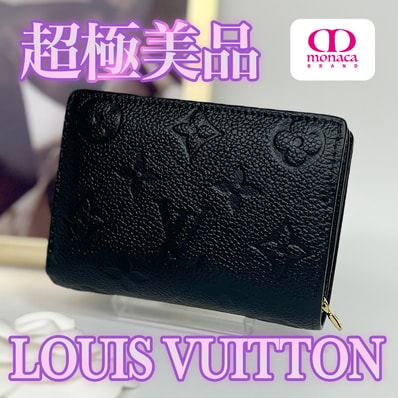 超極美品 LOUIS VUITTON ポルトフォイユ クレア コンパクトウォレット ブラック レディース メンズ