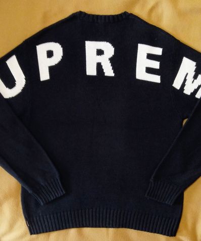 Supreme Back Logo Sweater "Black"