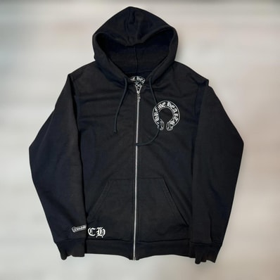 Chrome Hearts Horseshoe Dagger Zip Up Hoodie "Black"