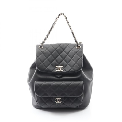 シャネル CHANEL マトラッセ リュックサック バックパック バッグ ラムスキン(羊革) レディース ブラック系 AS3618 【中古】
