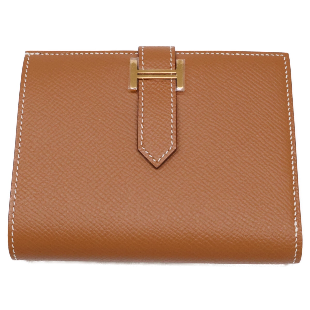 エルメス 新品未使用 Z刻印 エプソン ゴールド金具 ベアンコンパクト 二つ折り財布