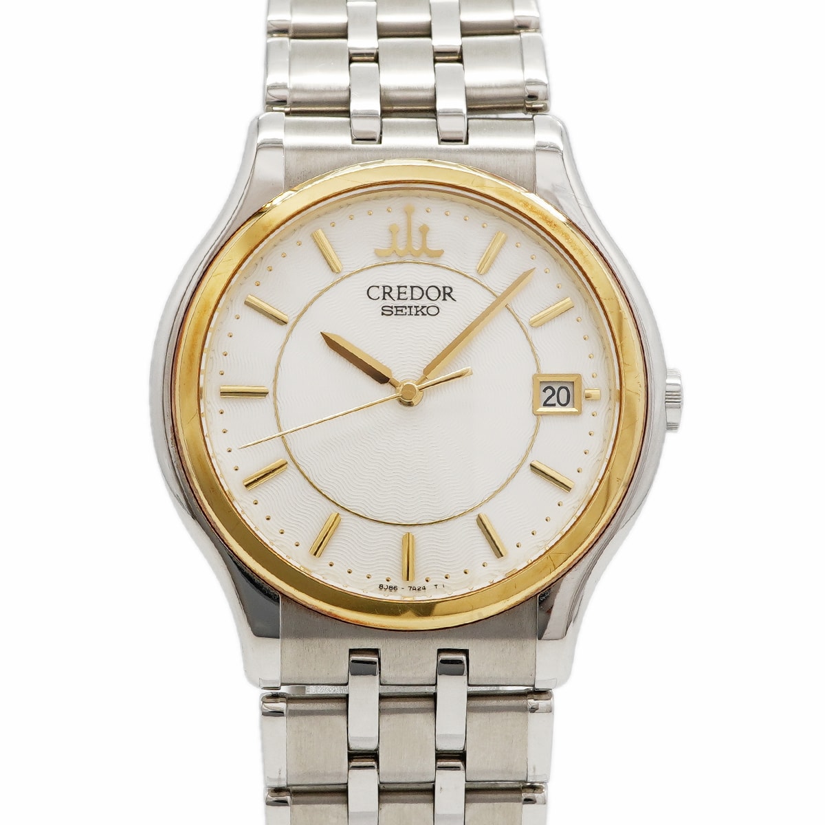 【6wgd0301】セイコー クレドール GCAZ010/8J86-7A00 シルバー文字盤【中古】腕時計 メンズ