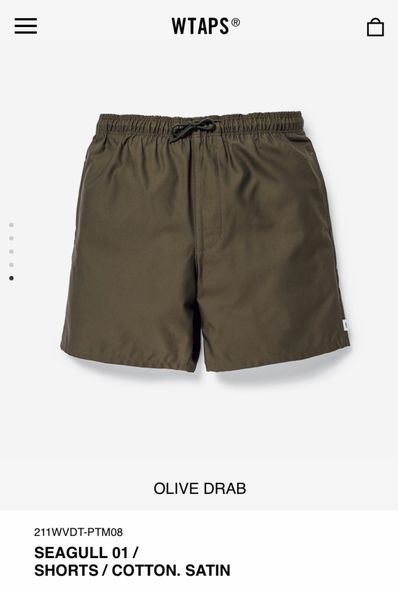 WTAPS Seagull 01 Shorts Cotton Satin "Orive Drab"