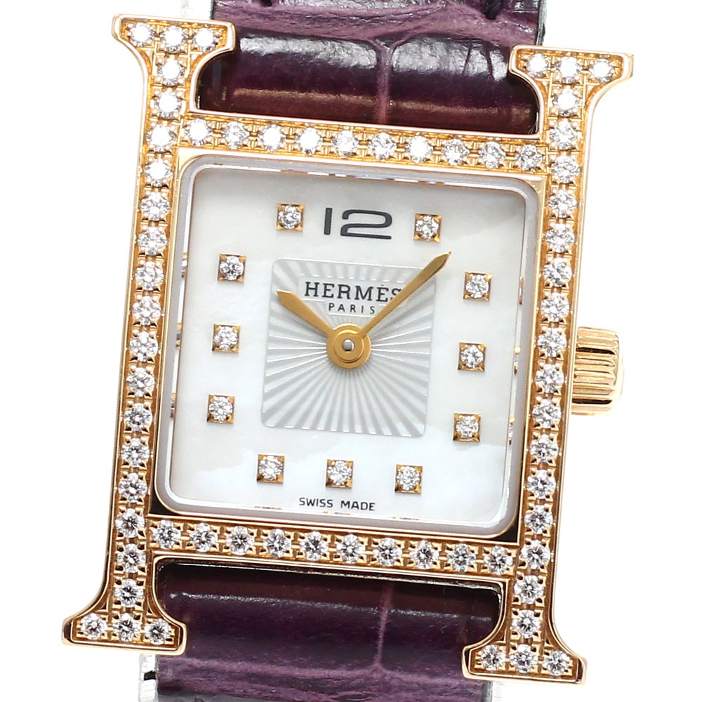 ☆良品 エルメス Hウォッチ ミニ HH1.171b レディース 【中古】