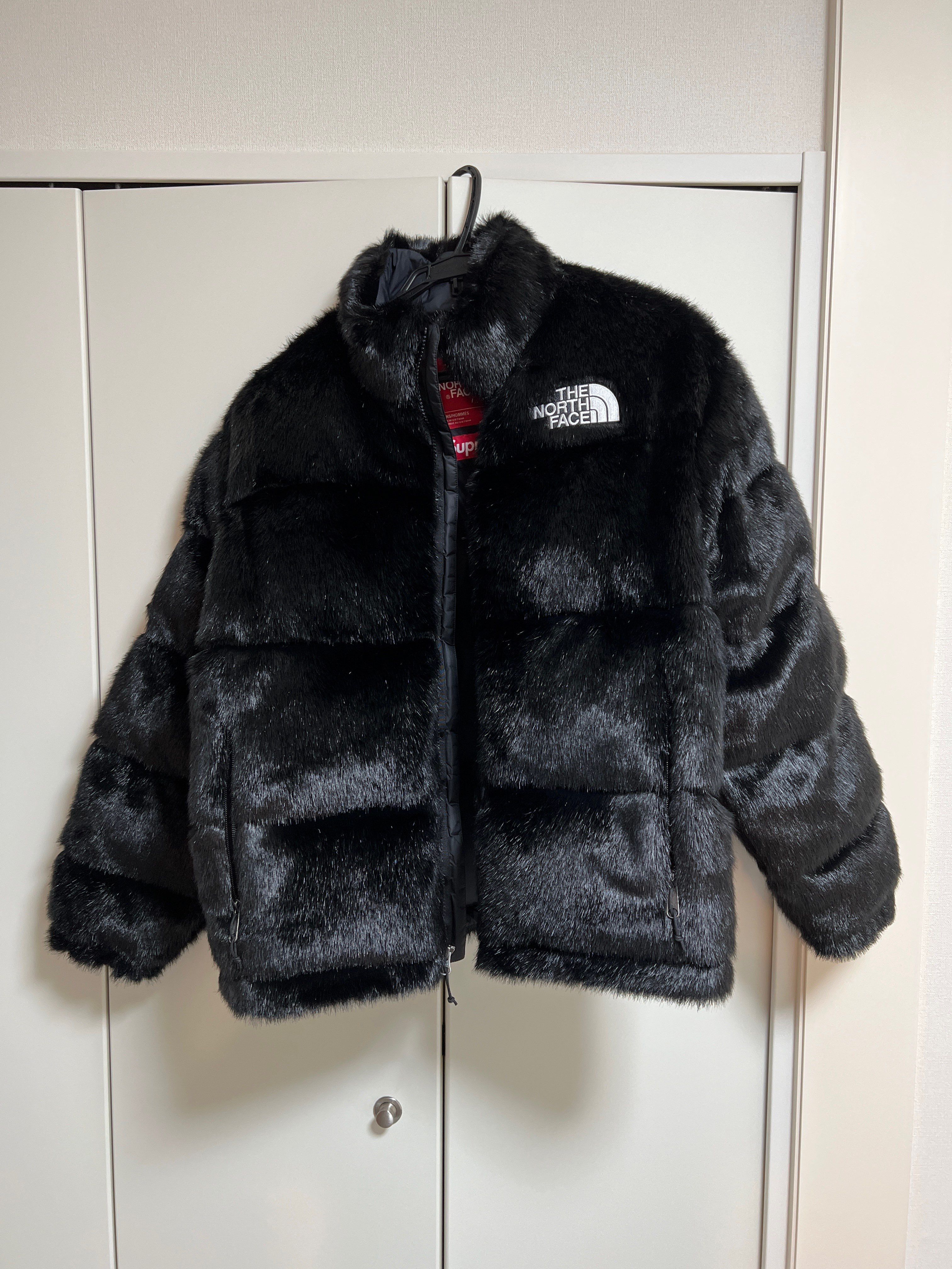 Supreme x The North Face Faux Fur Nuptse Jacket "Black"