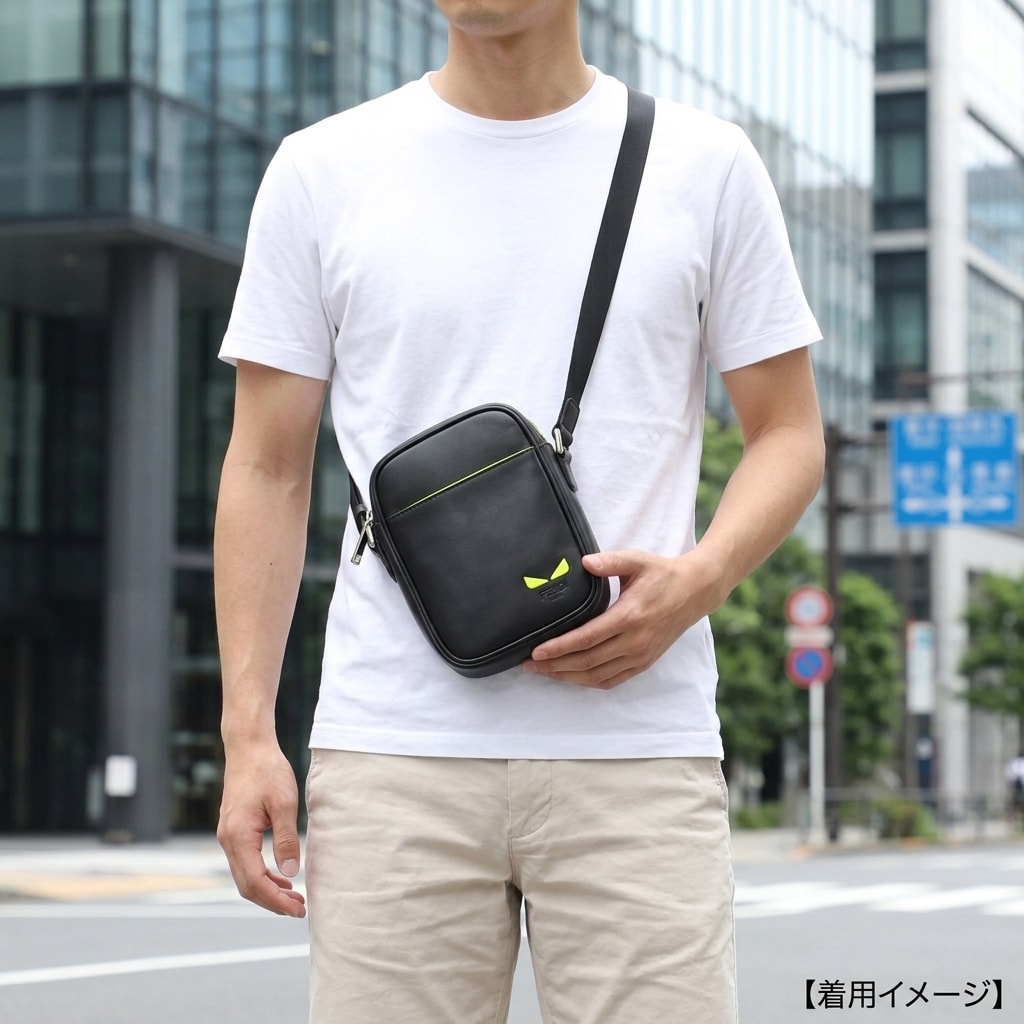 フェンディ　未使用　スタッズ　ヌバック　フラット　パンプス　箱　保存袋付 B (目立った傷や汚れなし)】フェンディ バッグバグズ ショルダーバッグ