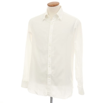 【中古】ビームスエフ BEAMS F コットン タブカラー ドレスシャツ ホワイト【サイズ40】【メンズ】