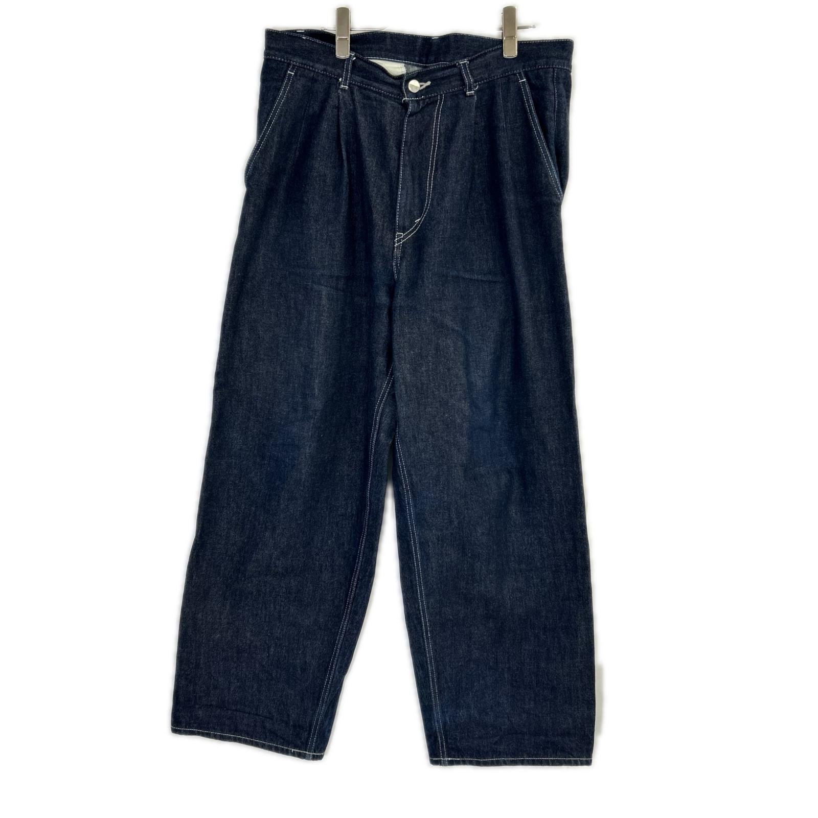 グラフペーパー GU243-40188RB インディゴ  Selvage Denim Two Tuck Pants/セルビッジデニム2タックパンツ 3
