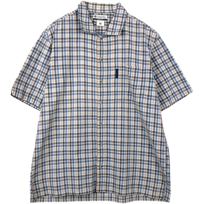 古着 00年代 コロンビア Columbia 半袖 コットン チェックシャツ メンズL相当/eaa650656