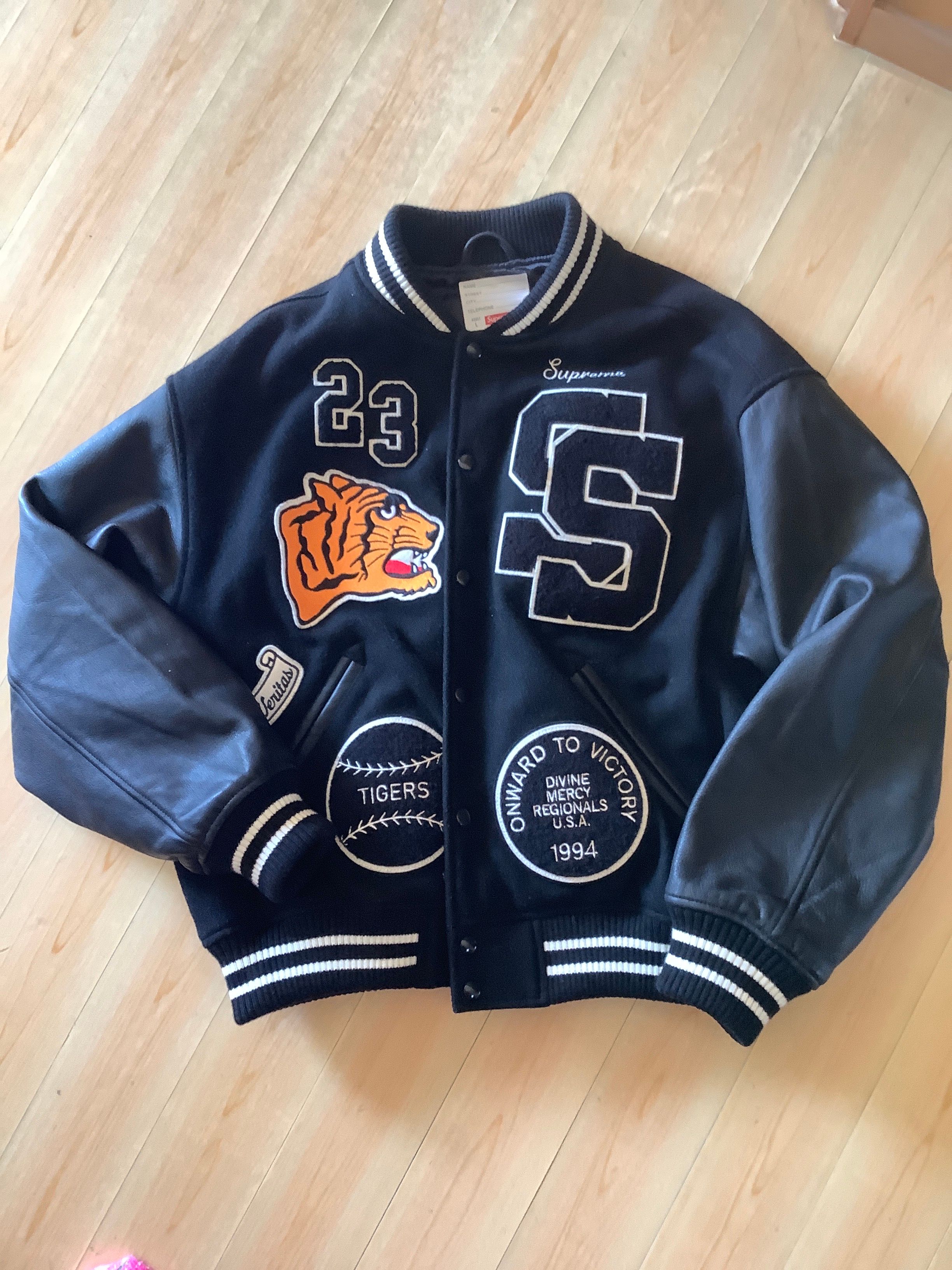 Supreme Tiger Varsity Jacket "Black"