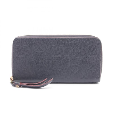 ルイ・ヴィトン LOUIS VUITTON ジッピー ウォレット モノグラムアンプラント マリーヌルージュ ラウンド長財布 財布 レザー モノグラム・アンプラント マリーヌルージュ レディース ネイビー系 / レッド系