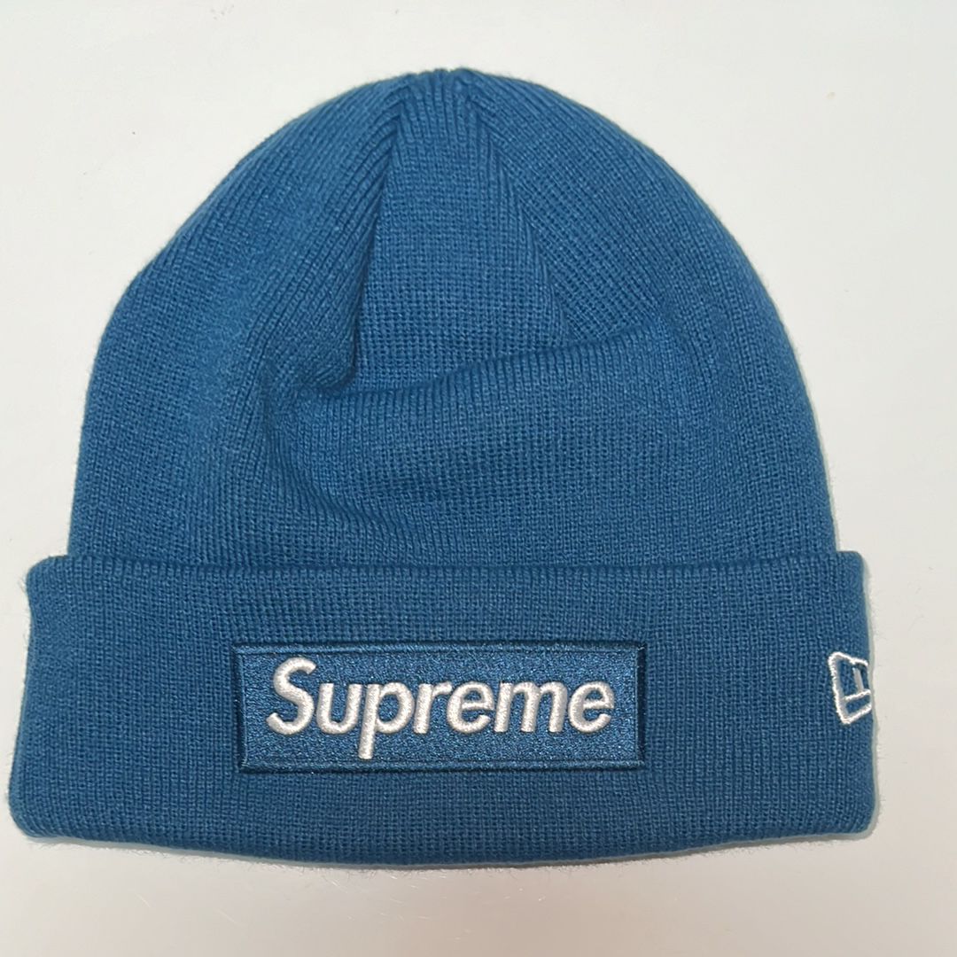 Supreme New Era Box Logo Beanie "Blue" (23FW)
