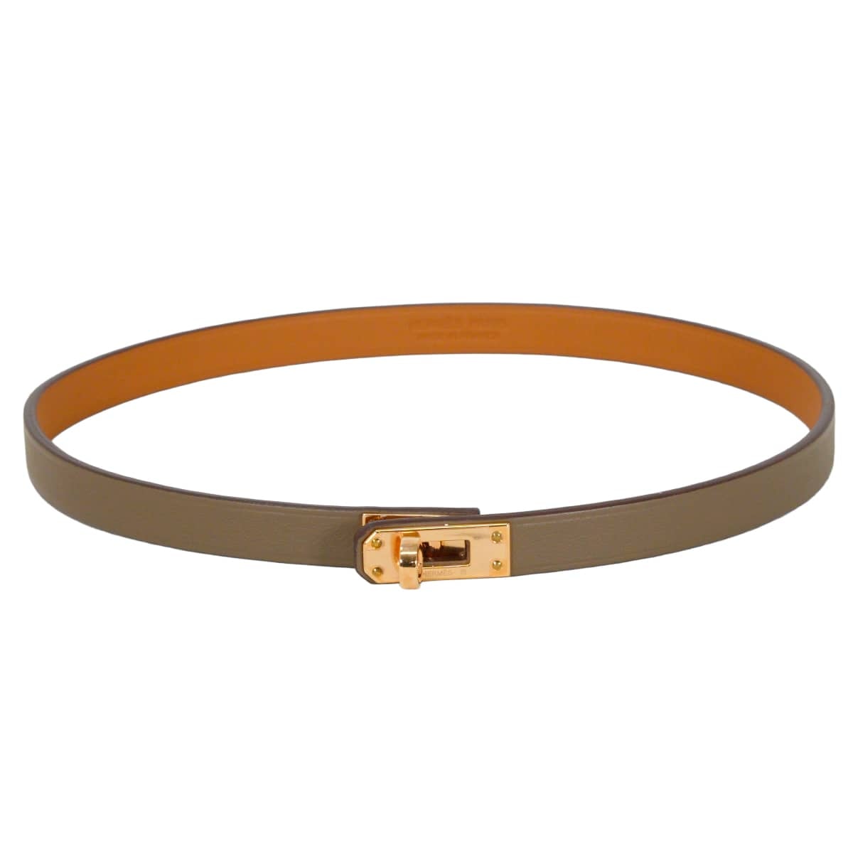 HERMES エルメス ネックレス チョーカー ミニケリー エトープ (エトゥープ) スイフト ローズゴールド金具 W刻印 新品未使用