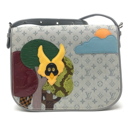 ルイヴィトン LOUIS VUITTON ミュゼット コントドゥフェ M92279 モノグラムミニ 斜め掛け フラップ ポシェット カバン 肩掛け ショルダーバッグ モノグラムミニキャンバス ブルー