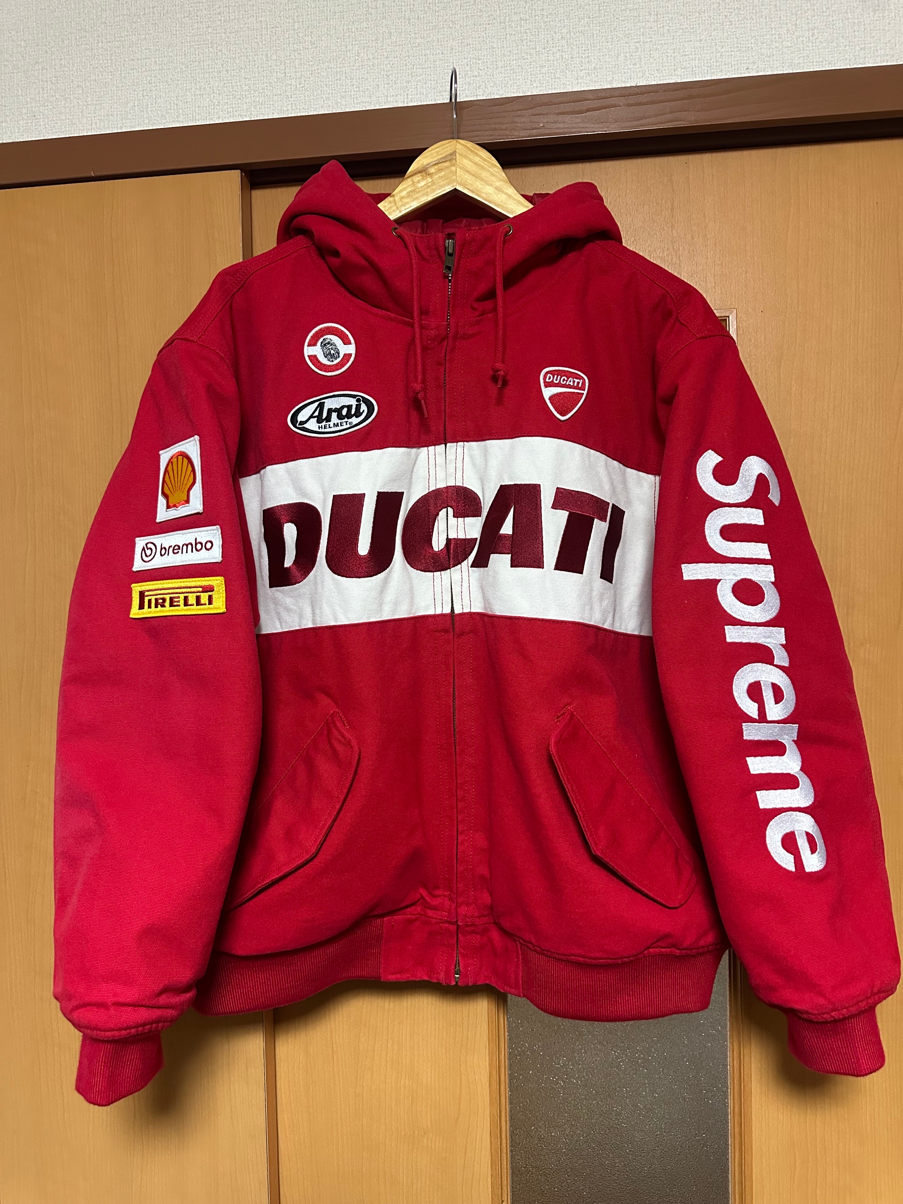 Supreme x Ducati Hooded Racing Jacket "Red"