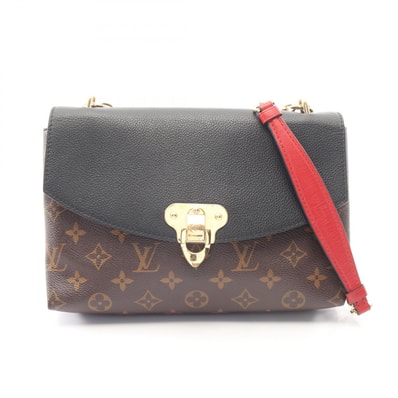 ルイ・ヴィトン LOUIS VUITTON サン プラシード ショルダーバッグ バッグ PVCコーティングキャンバス レザー モノグラム ノワール レディース ブラウン系 / ブラック系 M43714 【中古】