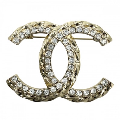 CHANEL シャネル ブローチ ココマーク アクセサリー GP ラインストーン B25C ゴールド レディース 約20.3g 美品 2025年【中古品】
