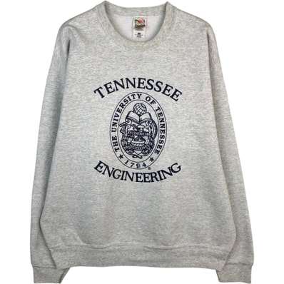 古着 90年代 フルーツオブザルーム FRUIT OF THE LOOM THE UNIVERSITY OF TENNESSEE テネシー大学 3連プリント カレッジスウェットシャツ トレーナー USA製 メンズXL相当 ヴィンテージ/eaa624650
