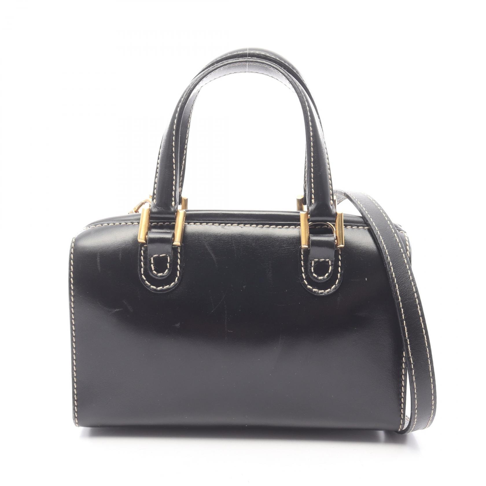 フェンディ FENDI ハンドバッグ バッグ レザー レディース ブラック系 【中古】