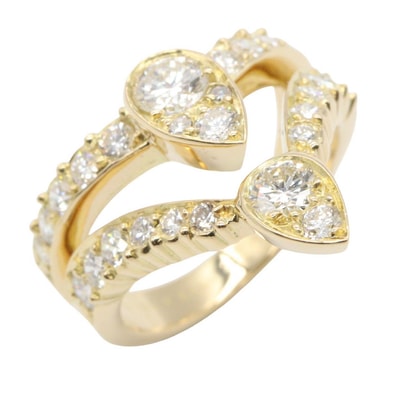 ヴァンクリーフ&アーペル Van Cleef & Arpels ダイヤモンド リング リング・指輪 ジュエリー K18(イエローゴールド) ダイヤモンド レディース ゴールド系 / クリア系 【中古】