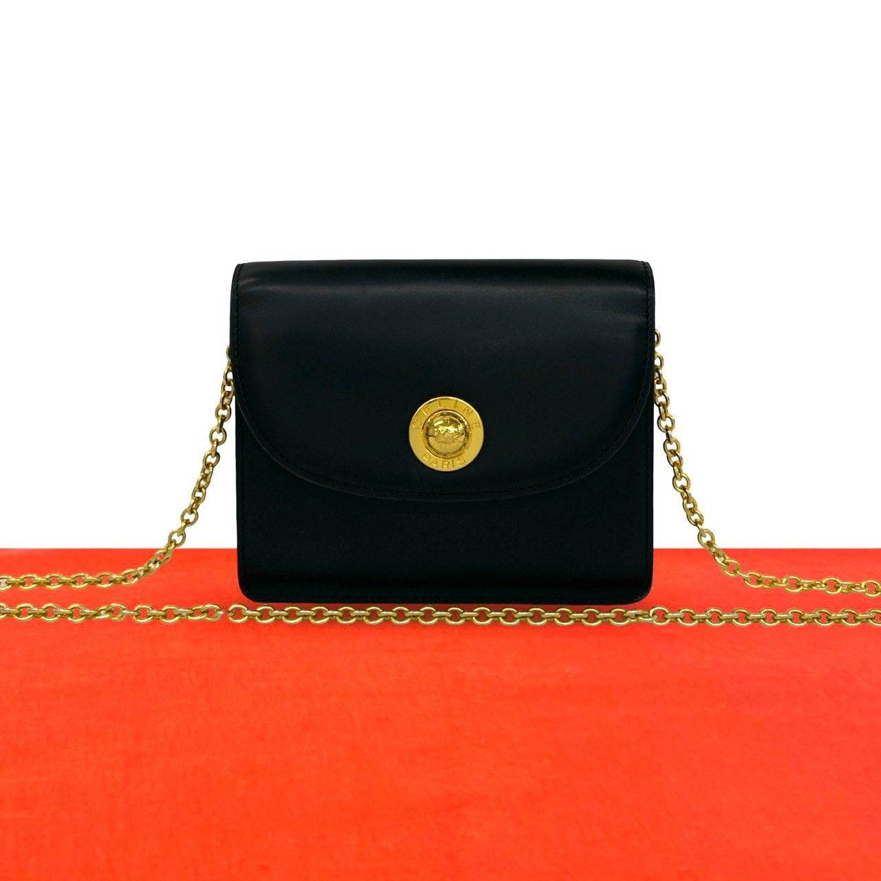 CELINE セリーヌ スターボール 金具 カーフ ショルダーバッグ ブラック
41100