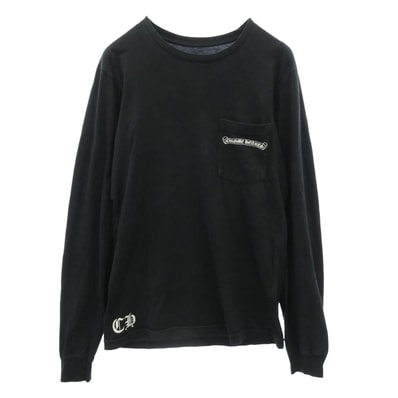 Chrome Hearts Back Scroll CH Plus Cross Print L/S T-Shirt "Black"