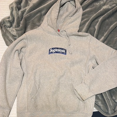 Supreme Bandana Box Logo Hooded Sweatshirt "Grey"