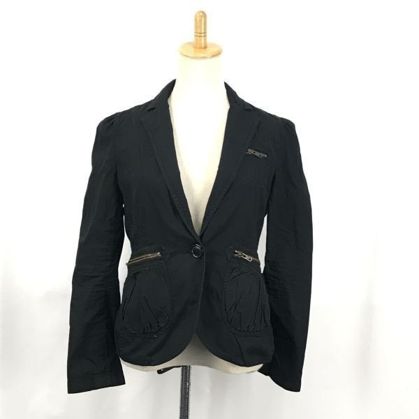 マークジェイコブス/MARC JACOBS★コットン/テーラードジャケット【サイズ4/Women's size -S相当/黒/ブラック】フォーマル◆BG421