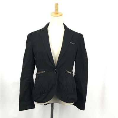 マークジェイコブス/MARC JACOBS★コットン/テーラードジャケット【サイズ4/Women's size -S相当/黒/ブラック】フォーマル◆BG421