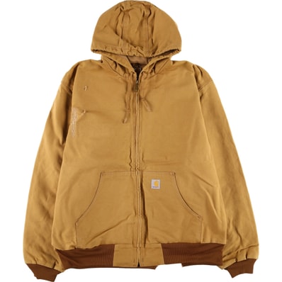 古着 カーハート Carhartt アクティブジャケット ダックフルジップパーカー USA製 メンズXXL相当/eaa582831