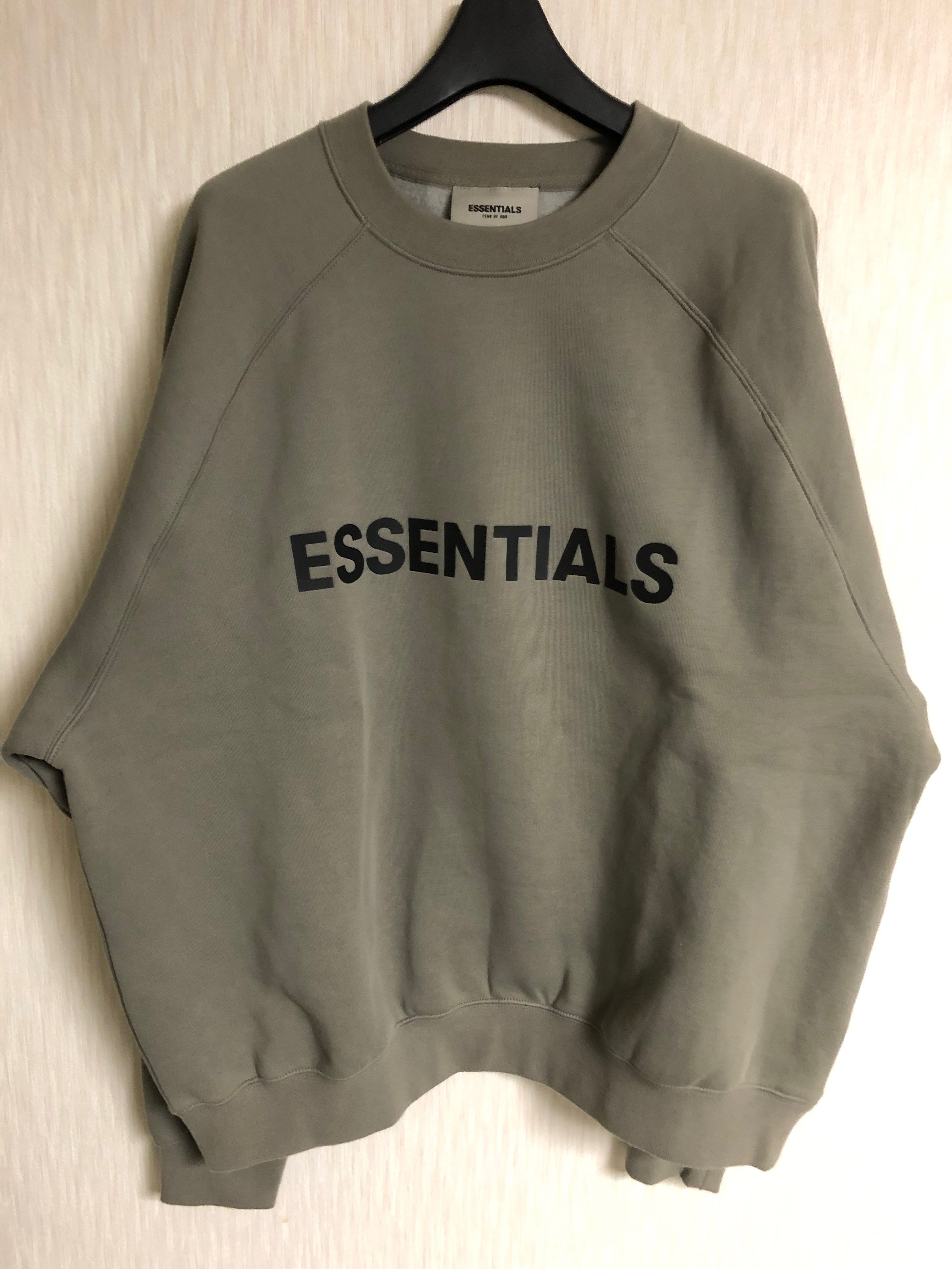 FEAR OF GOD ESSENTIALS 3D Silicon Applique Crewneck "Gray Flannel/Charcoal"