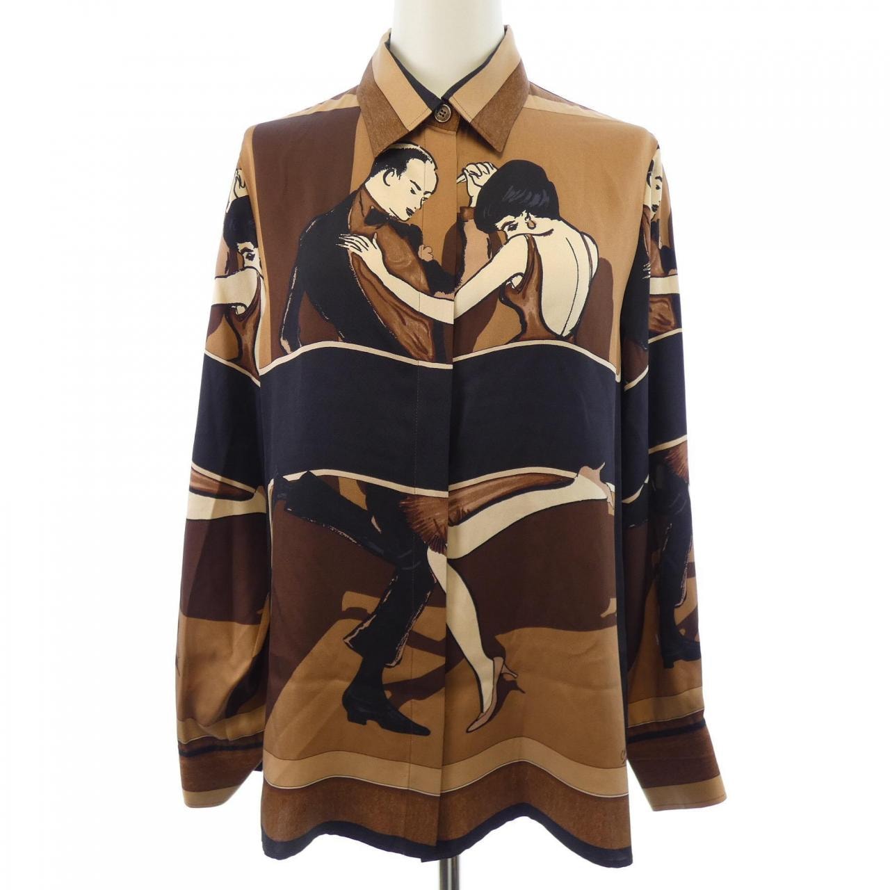 エルメス HERMES SWINGING SAINTGERMAIN sh617 ツイルレーヌ シャツ